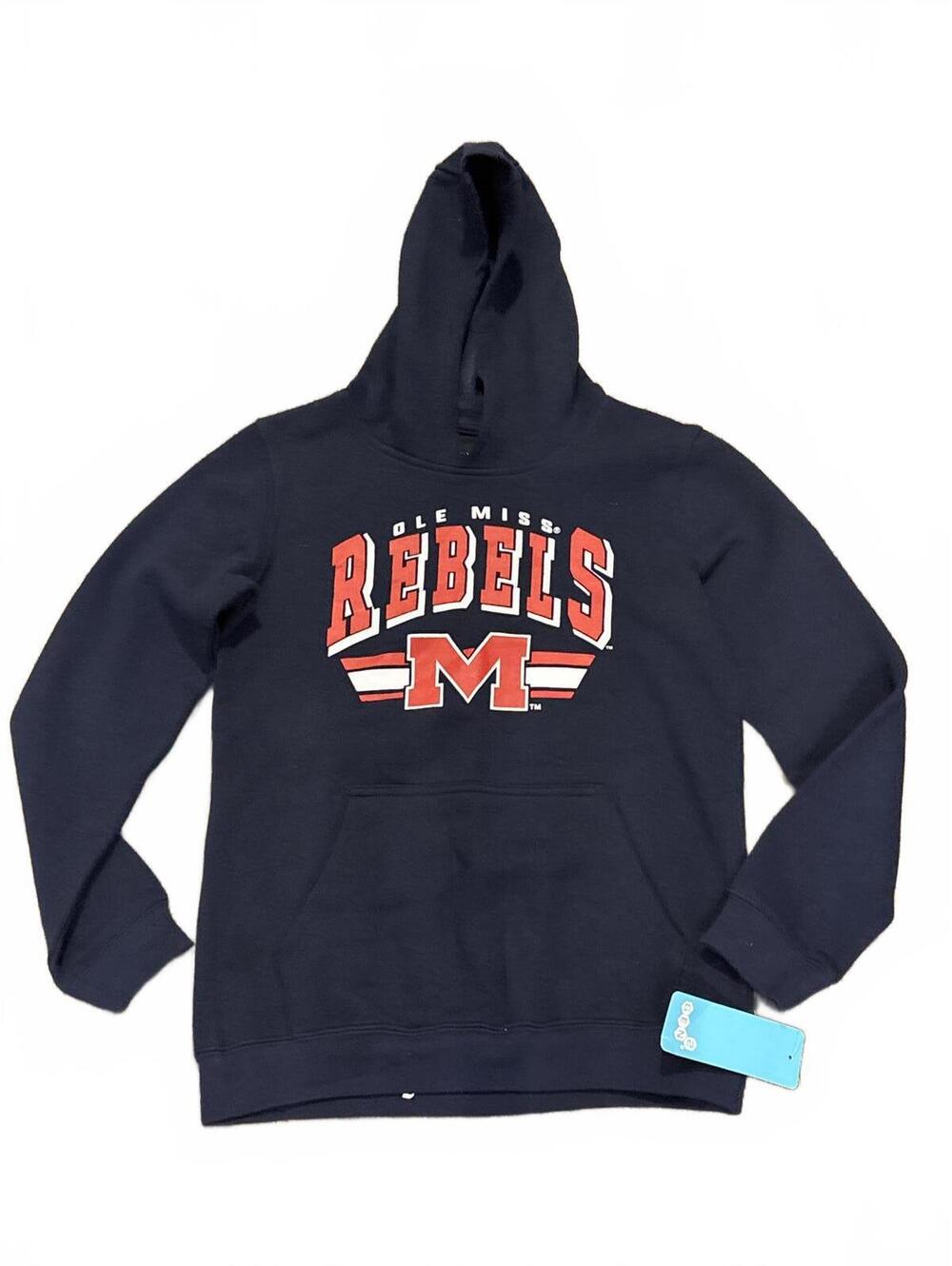New Gen2 Ole Miss Rebels Collage Navy Blue Hoodie Sweatshirt Large 14 16 kids